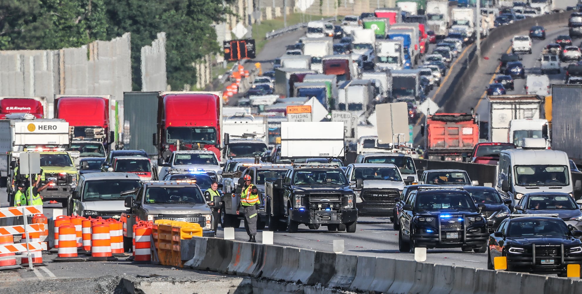 I-285 wreck near Roswell Road