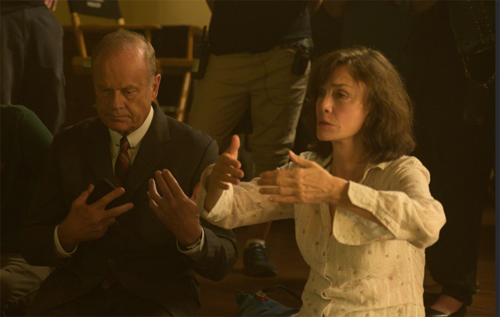 Susan DeRose (right) directing Kelsey Grammer in the 2019 film "Charming the Hearts of Men." CONTRIBUTED