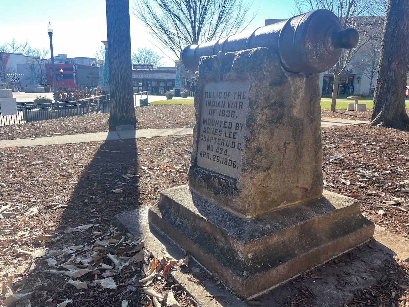 Indian War of 1836 cannon