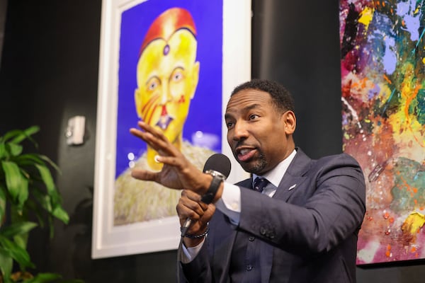 Atlanta Mayor Andre Dickens speaks during the Village Retail Black Biz Celebration and Fireside Chat at The Village Retail at Ponce City Market, Monday, Feb. 27, 2023, in Atlanta. Jason Getz / Jason.Getz@ajc.com)
