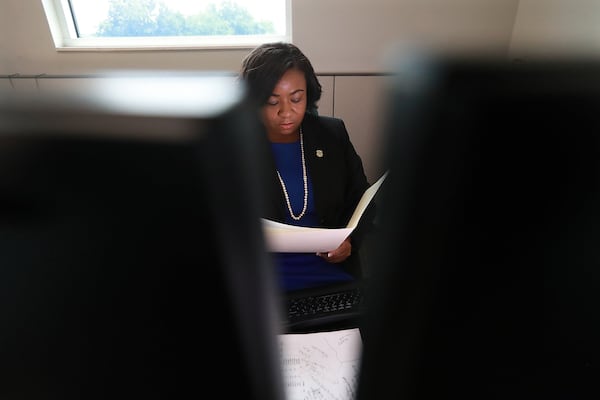 September 13, 2018 Decatur: Special agent in charge Trebor Randle, with the Georgia Bureau of Investigation Child Fatality Review Unit, works on a suicide case in her office at the GBI on Thursday, Sept 13, 2018, in Decatur. Curtis Compton/ccompton@ajc.com