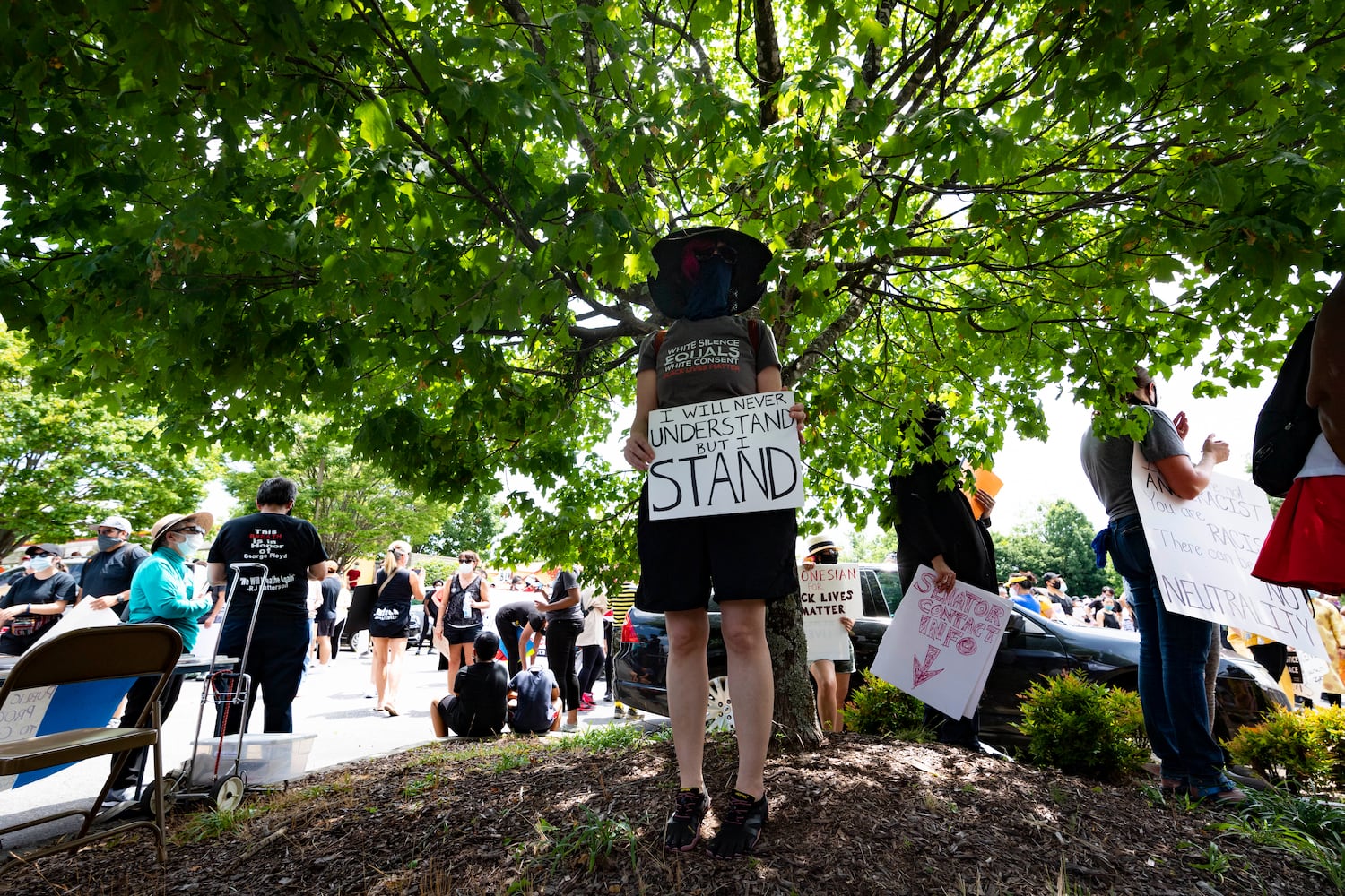 PHOTOS: Protesters gather at Gwinnett Place Mall