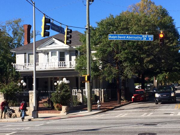 The street that bears the Rev. Ralph David Abernathy’s name. 