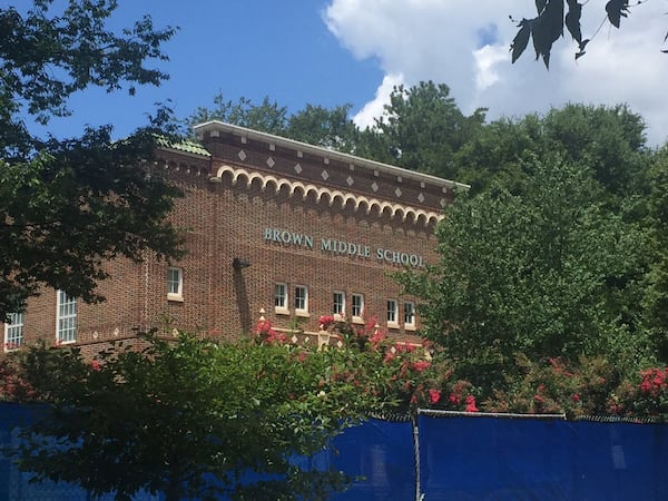 Brown Middle School, which was named after former Georgia Gov. Joseph E. Brown, is shown in this AJC file photo from 2015.