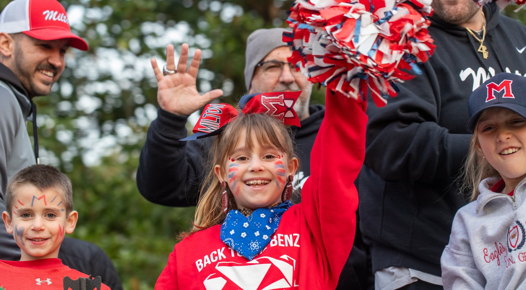 Milton High School football champs parade and celebration