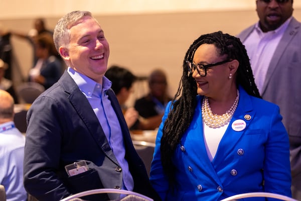 Matthew Wilson and U.S. Rep. Nikema Williams, D-Atlanta, are leaders of the Democratic Party of Georgia. Williams is chair and Wilson is first vice-chair.