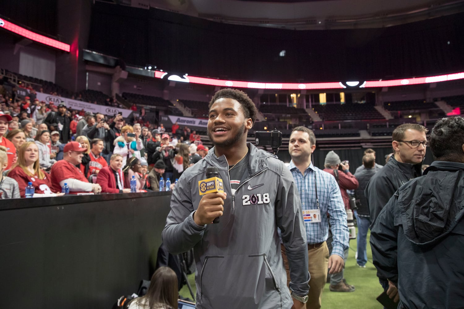 Photos: Bulldogs meet the press during Media Day at Philips Arena