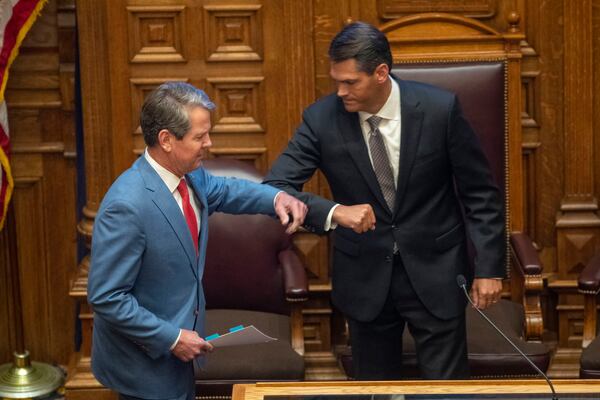 Gov. Brian Kemp, left, and Lt. Gov. Geoff Duncan have rejected calls for a special session of the Legislature, saying any attempt to retroactively change the process for selecting electors for the Nov. 3 election “would be unconstitutional and immediately enjoined by the courts, resulting in a long legal dispute and no short-term resolution.” (ALYSSA POINTER / ALYSSA.POINTER@AJC.COM)