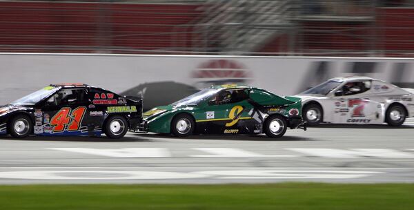 Chase Elliott, the son of NASCAR legend Bill Elliott, races the No. 9 car June 14, 2007, in a Legends and Bandolero race at Atlanta Motor Speedway in Hampton, Ga. (Brant Sanderlin/AJC)