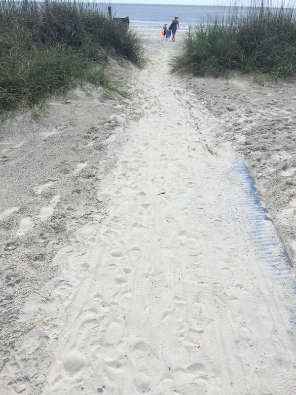 Janis Richards took this photos in July, showing what she contends is an American with Disabilities Act violation at Jekyll Island.