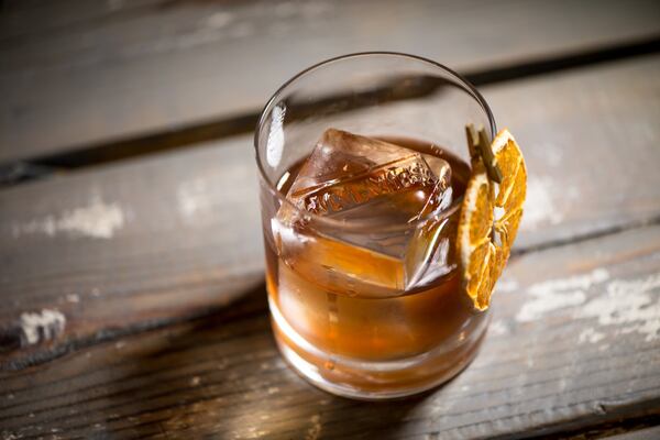 Young Theo cocktail with rye whisky, blood orange, and apple bitters. Photo credit- Mia Yakel.