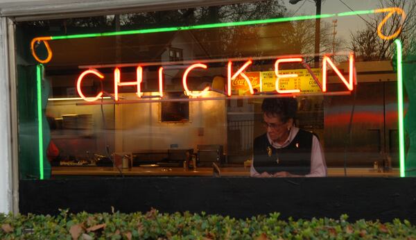 Waitress Peggy Hubbard (in window) worked at Silver Grill for 45 years. (BECKY STEIN / Special)