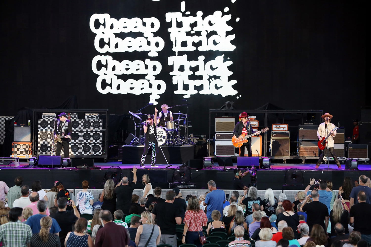 -- Cheap Trick
The legendary Rod Stewart energized a sold out crowd at Ameris Bank Amphitheatre on Wednesday, August 31, 2022 with Cheap Trick as the opening act.
Robb Cohen for the Atlanta Journal-Constitution