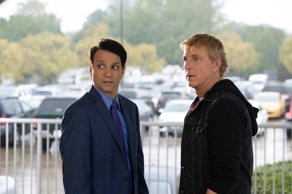 Ralph Macchio, left, and William Zabka in "Cobra Kai." (Curtis Bonds Baker/Netflix/TNS)