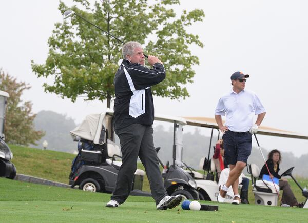 Ron Perlman plays a round of golf at the Screen Actors Guild Foundation Inaugural New York Golf Classic at Trump National Golf Club Westchester on Oct. 7, 2013.  (Photo by Theo Wargo/Getty Images for SAG Foundation)