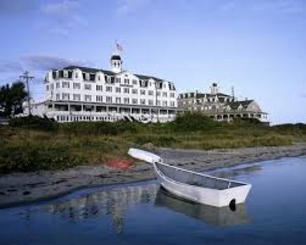 The historic National Hotel on Block Island harks back to the island's days as a Victorian getaway. 
Courtesy of The National Hotel