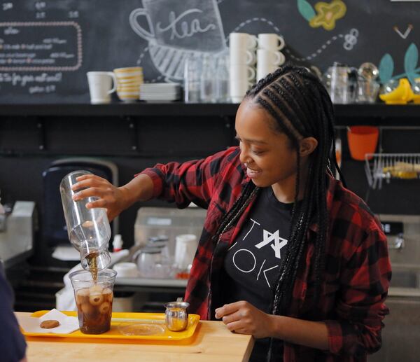 Just Add Honey is a tea shop in Sweet Auburn Curb Market in Atlanta run by Jermail and Brandi Shelton BOB ANDRES /BANDRES@AJC.COM