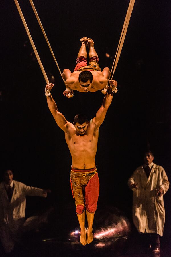 As usual, acrobatics play a big role in “Kurios — Cabinet of Curiosities,” Cirque du Soleil's 35th production. CONTRIBUTED BY MARTIN GIRARD