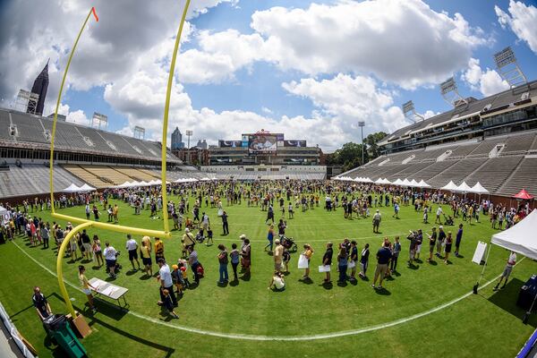 A general view of Bobby Dodd Stadium during Georgia Tech's Fan Day on Aug. 12, 2017. -- Danny Karnik/GT Athletics