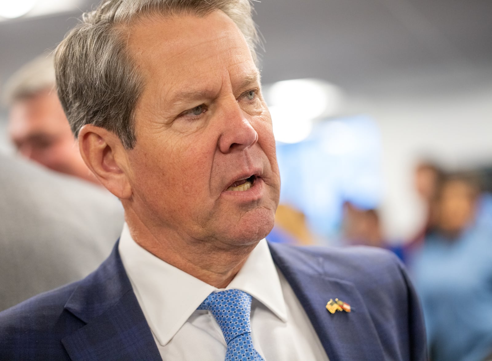 Gov. Brian Kemp said Monday that Georgia’s state tax policy is more sound and less burdensome than other GOP-led states, including the ones like Florida with no state income tax. (Jenni Girtman for The Atlanta Journal-Constitution)