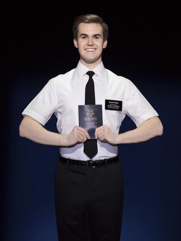 Kevin Clay has been with "The Book of Mormon" since 2015, first in the ensemble and then as the understudy for Elder Price; he assumed the lead as Elder Price in October 2017. Photo: Julieta Cervantes