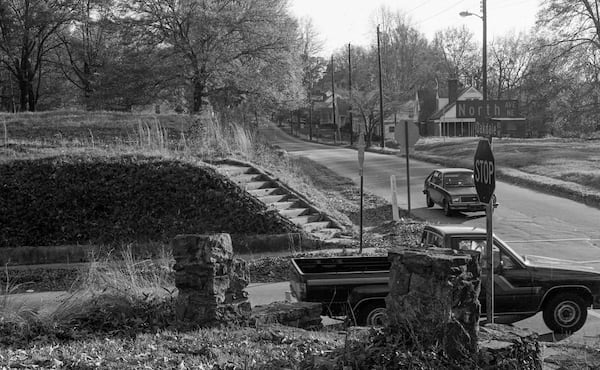 Missing houses on three corners of the intersection of North Avenue and Oakdale Road. Courtesy of Jeremy Fletcher