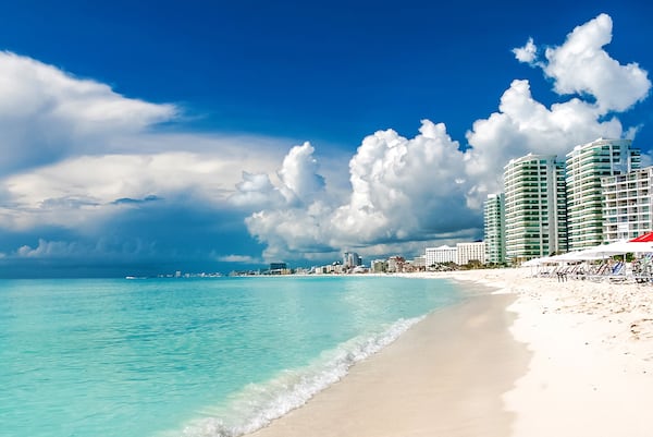 Beach at Cancun, Quintana Roo, Mexico