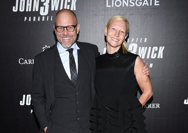  Alton Brown and Elizabeth Ingram, who married in 2018, attend the world premiere of "John Wick: Chapter 3 -- Parabellum" in 2019 in New York. (Photo by Evan Agostini/Invision/AP)