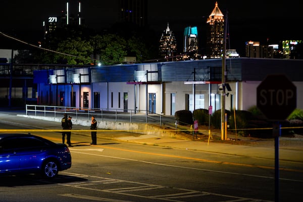 Atlanta police investigate a shooting at the Mark at West Midtown. 