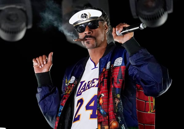 FILE - Snoop Dogg performs a DJ set as "DJ Snoopadelic" during the "Concerts In Your Car" series Friday, Oct. 2, 2020, in Ventura, Calif. (AP Photo/Chris Pizzello, File)