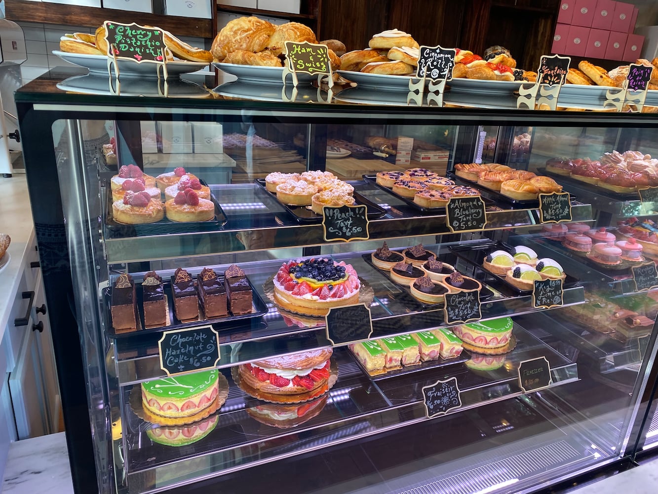 Selection of pastries from Patisserie on Main in Madison, Georgia