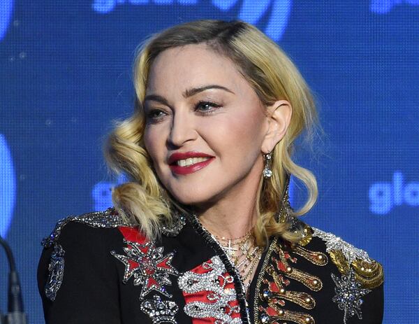 Madonna appears at the 30th annual GLAAD Media Awards in New York on May 4, 2019, in New York.  (Photo by Evan Agostini/Invision/AP, File)