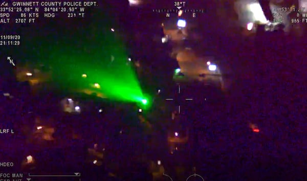 Gwinnett County man Fredy Contreras was arrested in 2020 and faced multiple charges after police caught him on video shining a green laser at a police helicopter.