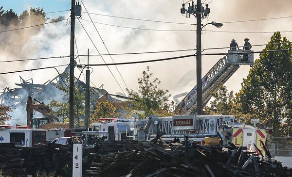 Crews continued to work at the BioLab chemical plant earlier this month.