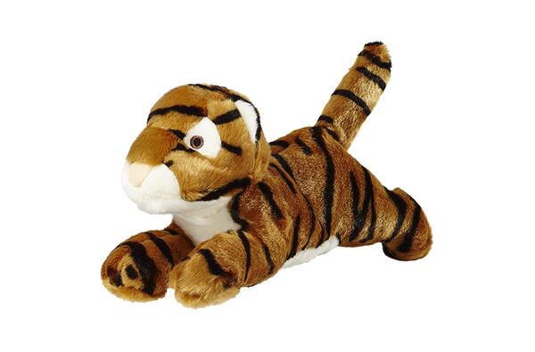 Fluff and Tuff plush dog toys, including Boomer the tiger, feature double-stitched seams and mesh linings to help them last well beyond the holidays. Contributed by Fluff and Tuff