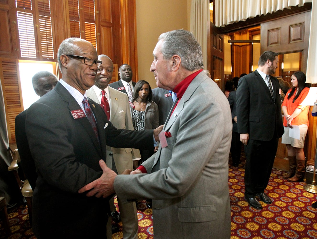 Arthur Blank, others visit with state legislators