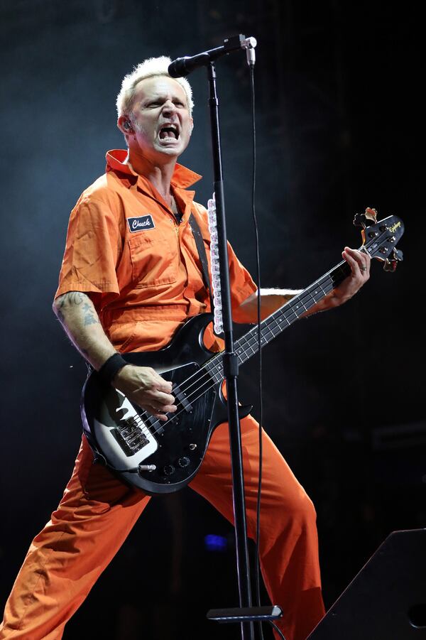 Green Day brought their Saviors Tour to Truist Park on Wednesday, August 28, 2024. Opening acts were Smashing Pumpkins, Rancid, The Linda Lindas and Paradox.. 
Robb Cohen for the Atlanta Journal-Constitution