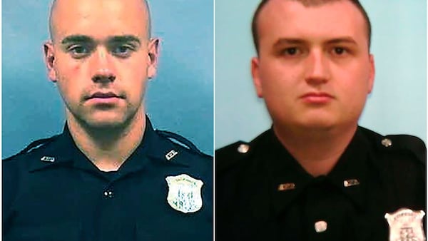 Atlanta officers Garrett Rolfe (left) and Devin Brosnan filed a lawsuit in June 2022 alleging their civil rights were violated when they were charged in Rayshard Brooks' killing.