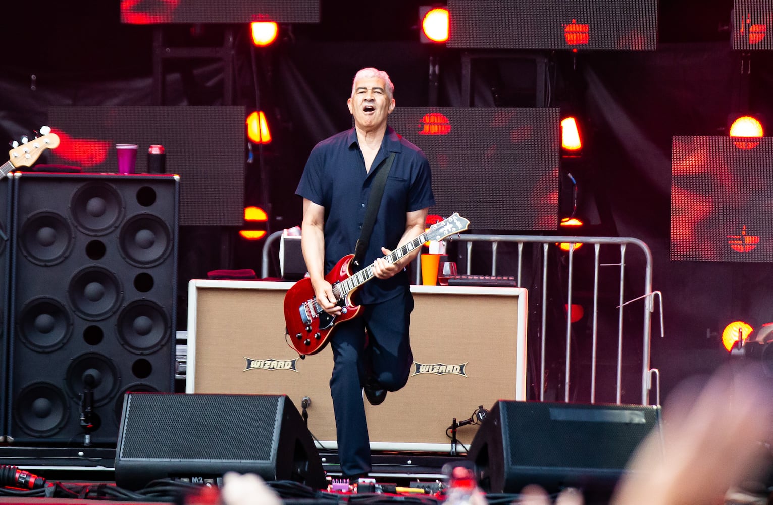 Atlanta, Ga: Foo Fighters closed out Shaky Knees 2024 on Sunday night with extended versions of their biggest hits. Photo taken May 5, 2024 at Central Park, Old 4th Ward.  (RYAN FLEISHER FOR THE ATLANTA JOURNAL-CONSTITUTION)