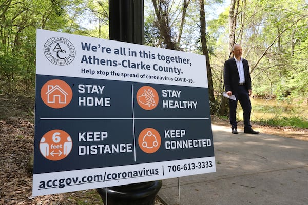 Athens Mayor Kelly Girtz led a January rally to decry a map proposed by four Republican legislators that prevents three liberal members of the Athens-Clarke County Commission from running for reelection by renumbering their districts and placing them in seats that won’t be on the ballot until 2024. Curtis Compton ccompton@ajc.com