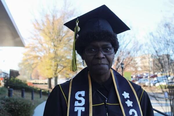 Gloria Stowers graduated from Kennesaw State University on Dec. 12 with a Bachelors degree in art education. Stowers is KSU’s most senior graduate this fall, earning her degree at 70. (Photo Courtesy of Annie Mayne)