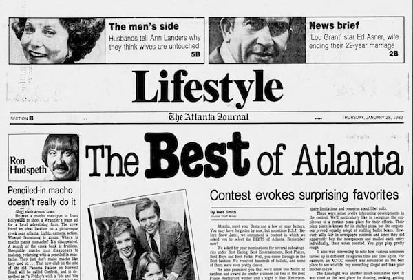 Ron Hudspeth wrote a lifestyle entertainment column for The Atlanta Journal-Constitution in the 1970s and 1980s. AJC file