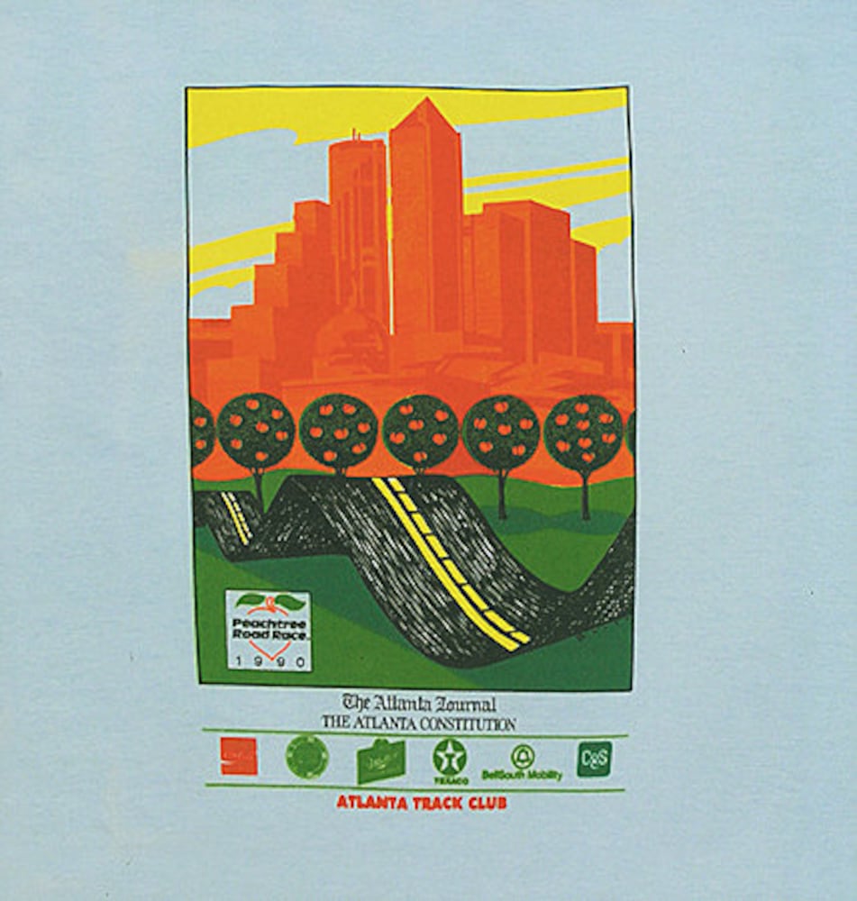 Peachtree Road Race: 1990s T-shirts