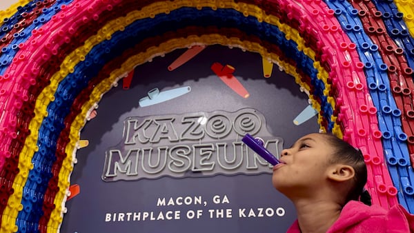 A kazoo exhibit inside Tubman African American Museum in Macon.