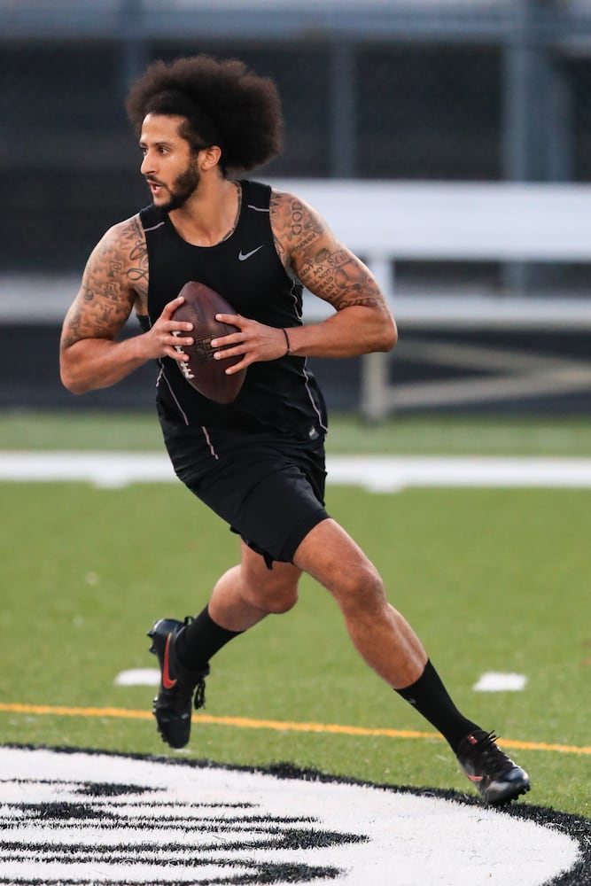 Photos: Colin Kaepernick works out in Riverdale