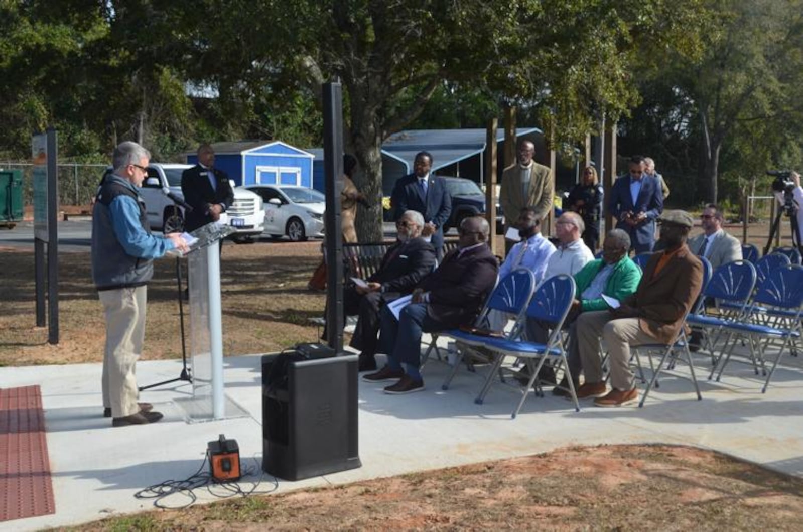 The Dougherty County Board of Commissioners and Albany 
State University cut the ribbon for the Flint River Trail expansion connecting ASU to the downtown portion of the Flint River Trail System. (Photo Courtesy of Lucille Lannigan)