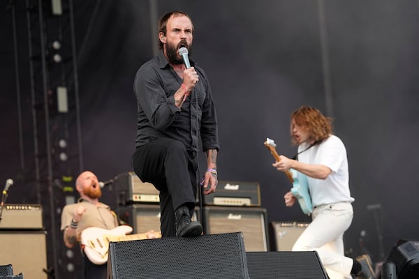 Joe Talbot of Idles performs on day three of the Lollapalooza Music Festival on Saturday, July 30, 2022, at Grant Park in Chicago. (Photo by Rob Grabowski/Invision/AP)