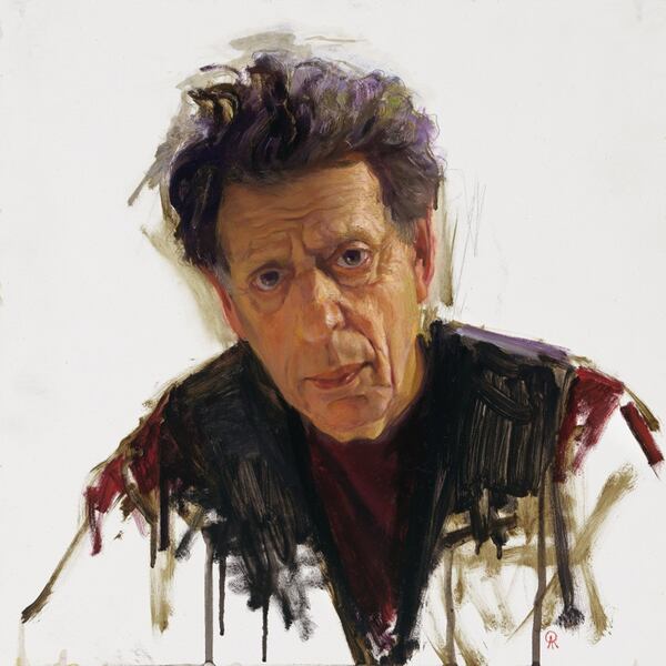 Philip Glass in a portrait by Luis Alvarez Roure. Glass' take on "Beauty and the Beast" will be performed Nov. 15 to a screening of Jean Cocteau’s surrealist 1946 film.