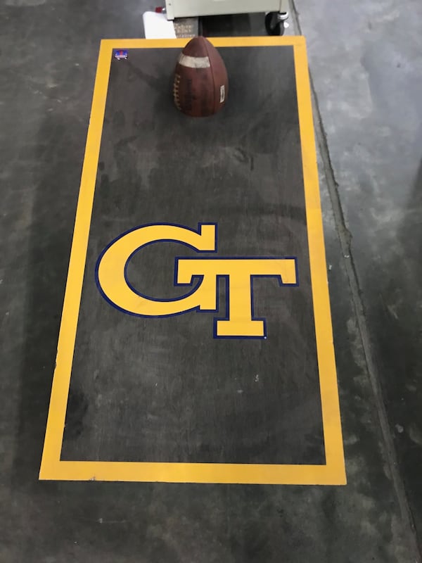 Not sure where this Georgia Tech corn hole game came from but it's for sale!