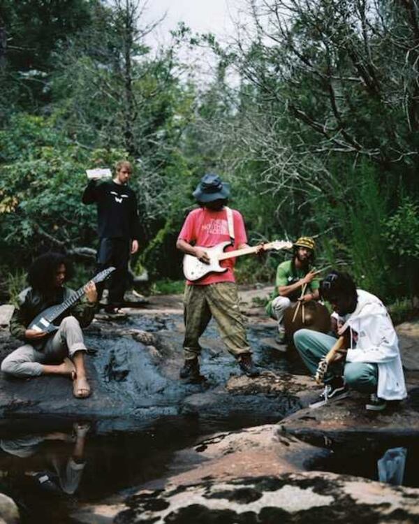 Atlanta-based musician Raury (in the middle) created his nonprofit The Woods, which hosts treehouse kickbacks, jam sessions, guided meditations and more. Credit: Ramen